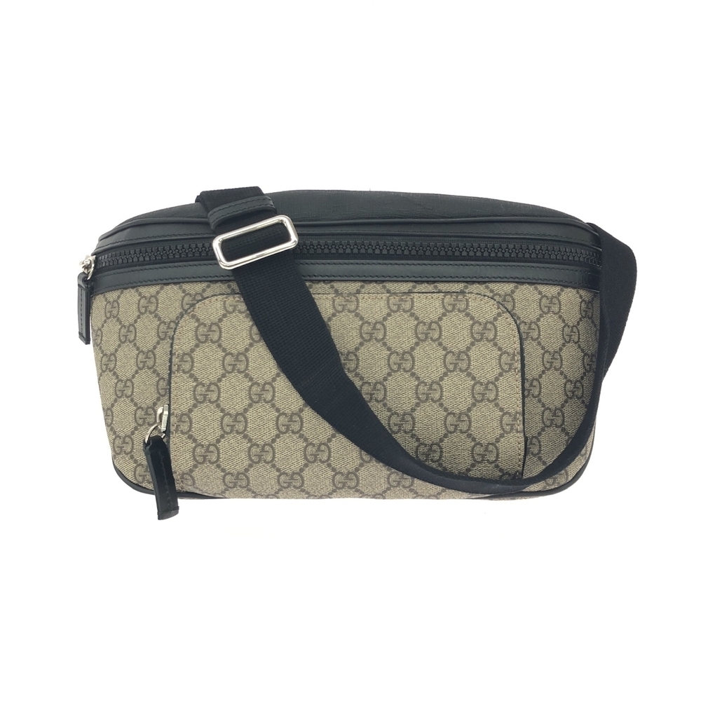 GUCCI Waist Bag GG Supreme Brown